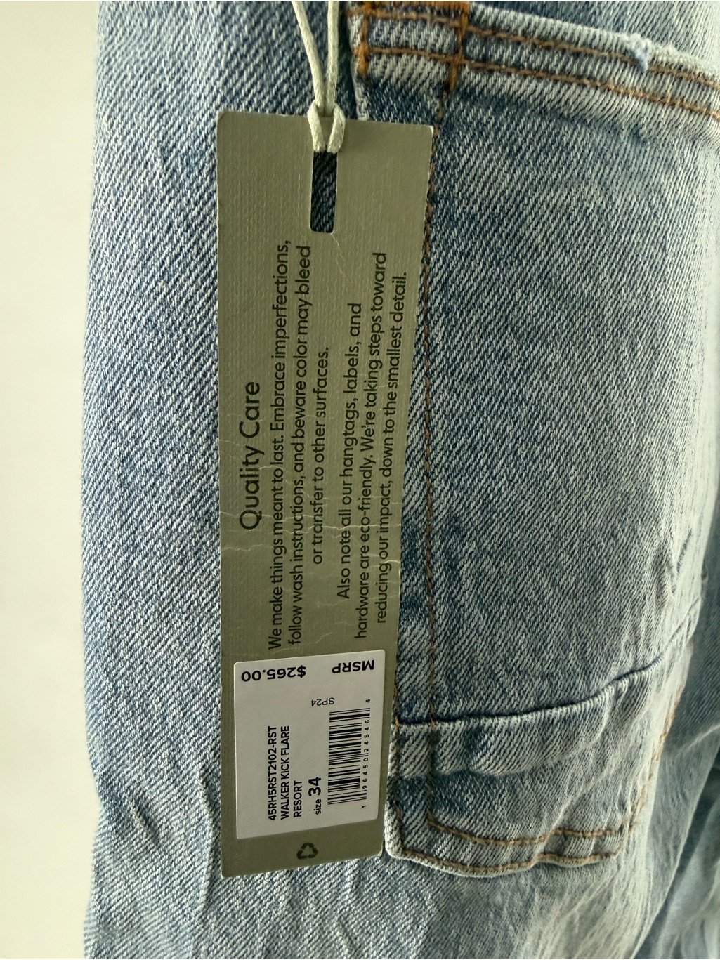 Hudson Jeans Men’s Flare Distressed Light Blue Denim Jeans — image 5 of 5